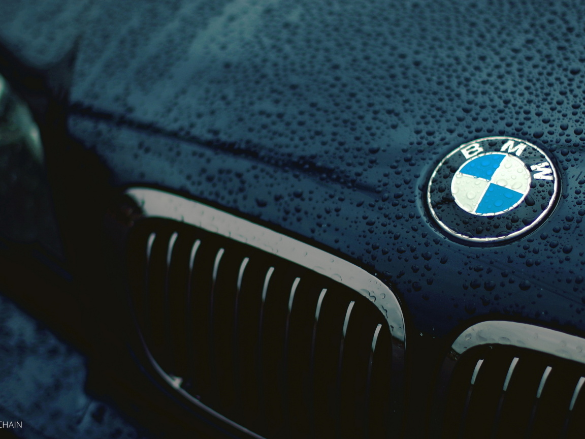 Bmw Logo after Rain wallpaper 1152x864