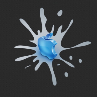 Blue Apple Logo - Obrázkek zdarma pro iPad mini 2