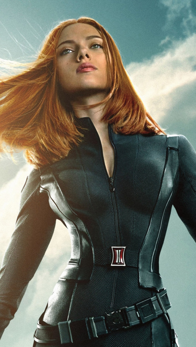 Sfondi Black Widow Captain America The Winter Soldier 640x1136