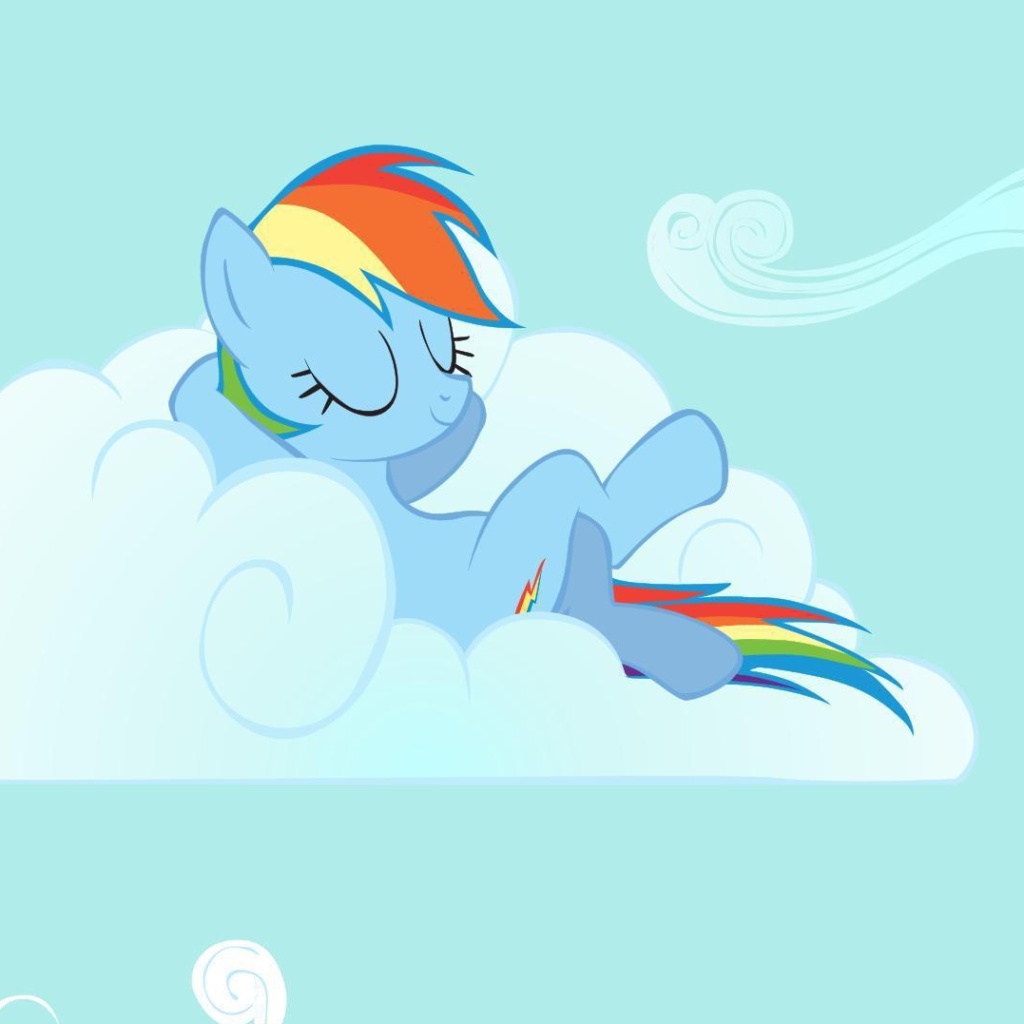 My Little Pony Friendship is Magic on Cloud wallpaper 1024x1024