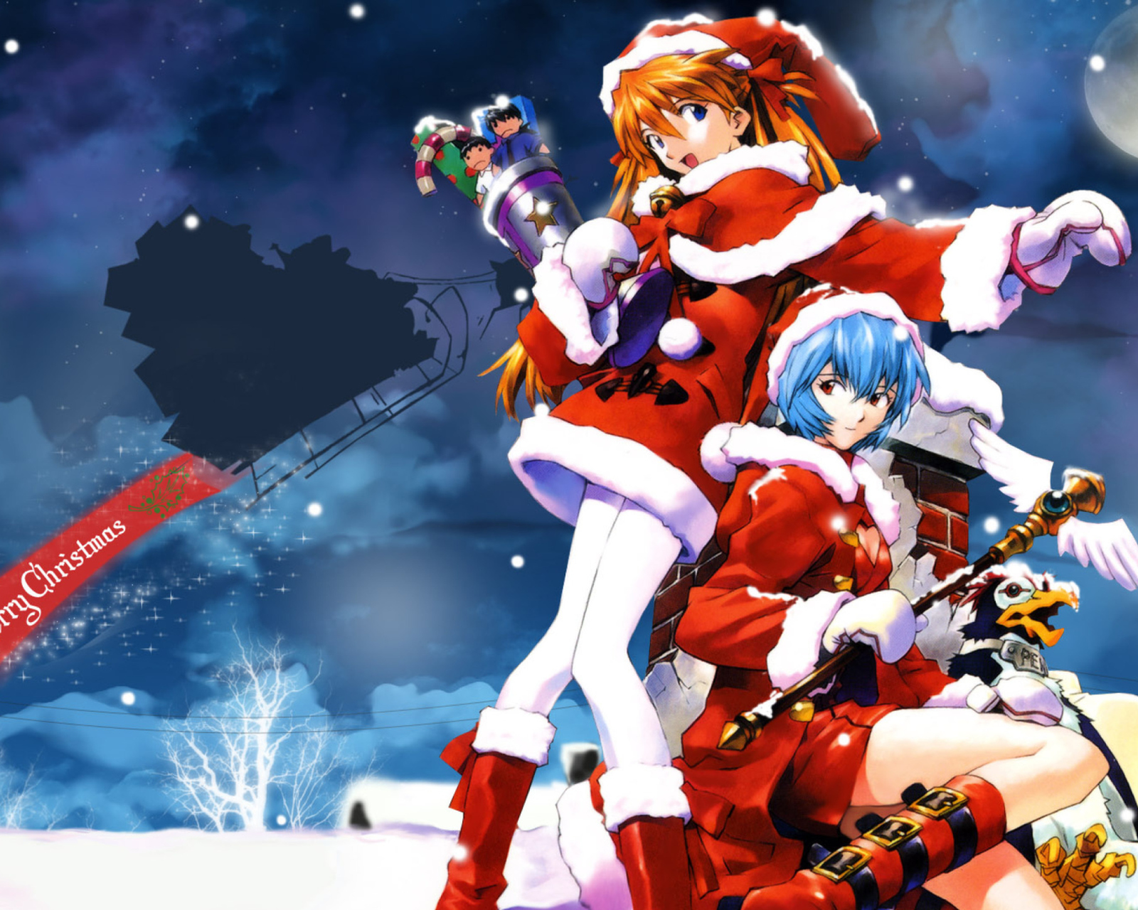 Das Cute Anime Christmas Wallpaper 1600x1280