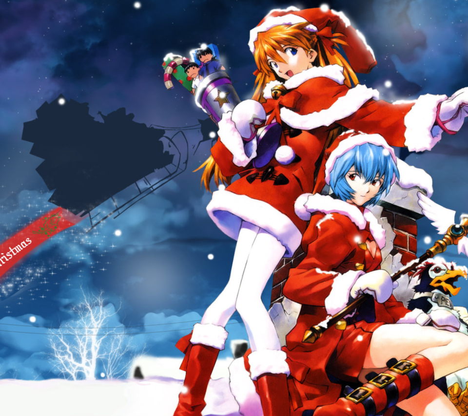 Cute Anime Christmas wallpaper 960x854