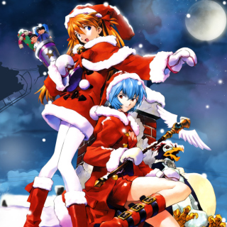 Cute Anime Christmas - Obrázkek zdarma pro 128x128
