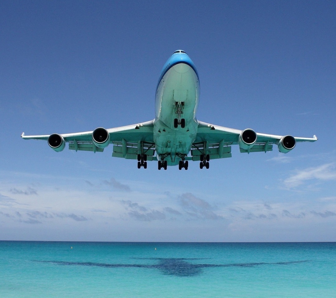 Fondo de pantalla Boeing 747 in St Maarten Extreme Airport 1080x960