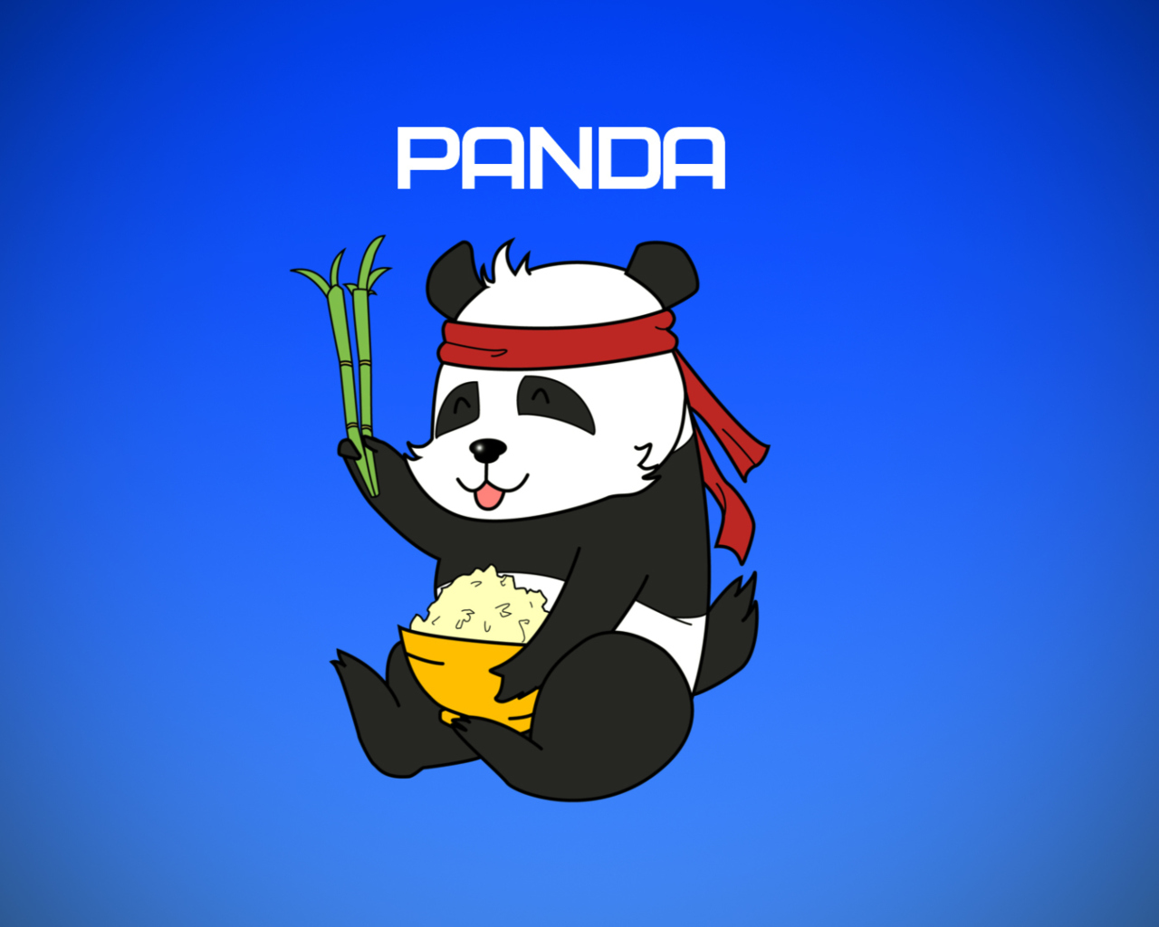 Обои Cool Panda Illustration 1280x1024