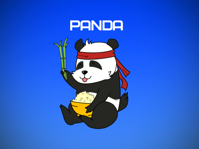 Обои Cool Panda Illustration 640x480
