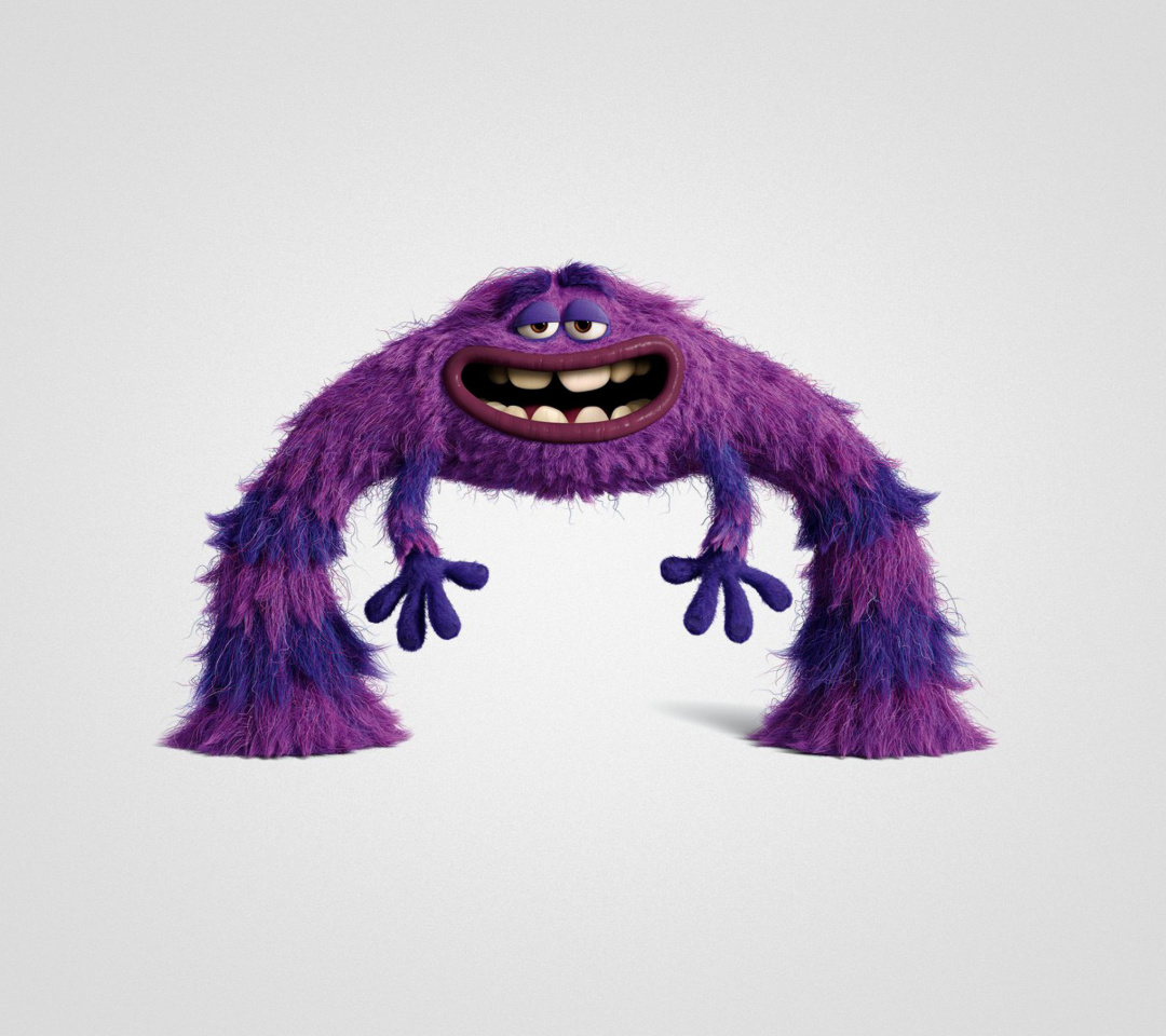 Monsters University, Art, Purple Furry Monster wallpaper 1080x960
