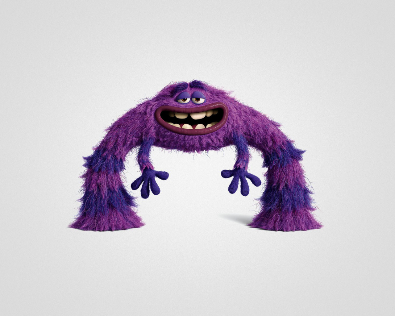 Fondo de pantalla Monsters University, Art, Purple Furry Monster 1280x1024