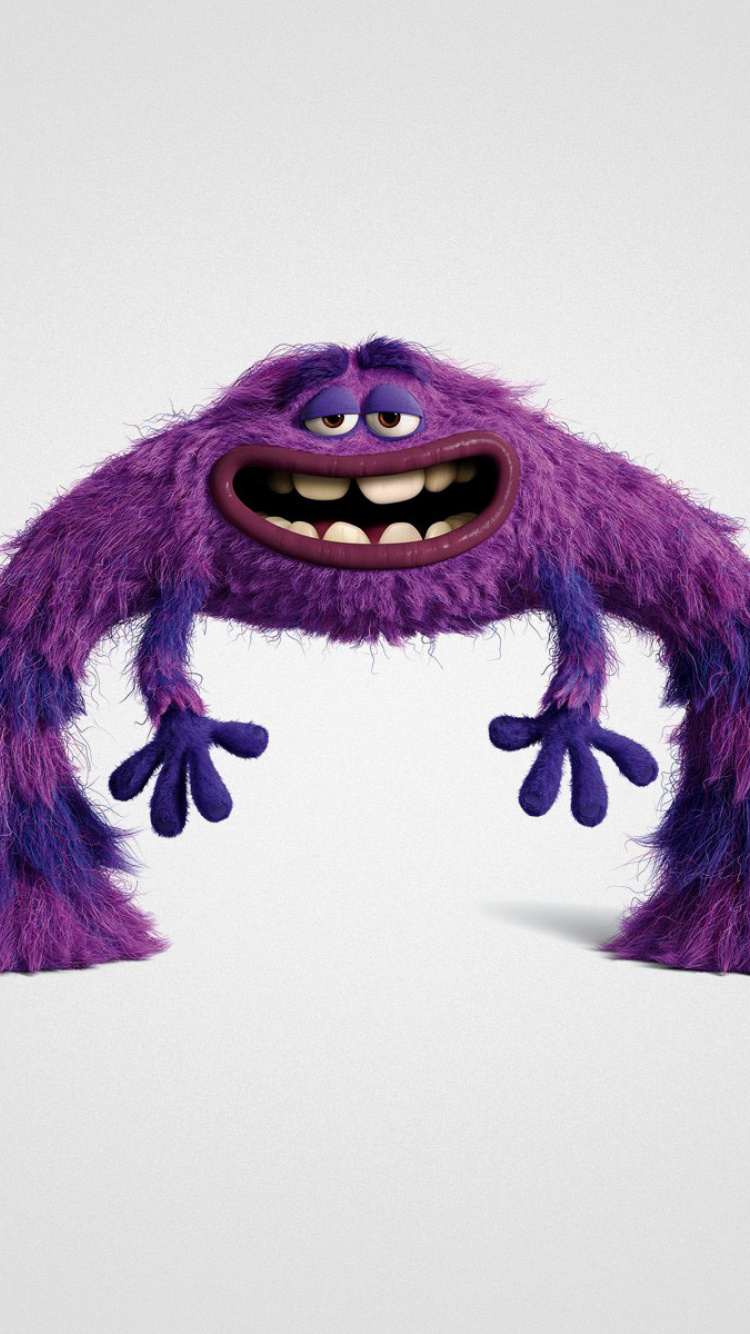 Das Monsters University, Art, Purple Furry Monster Wallpaper 750x1334