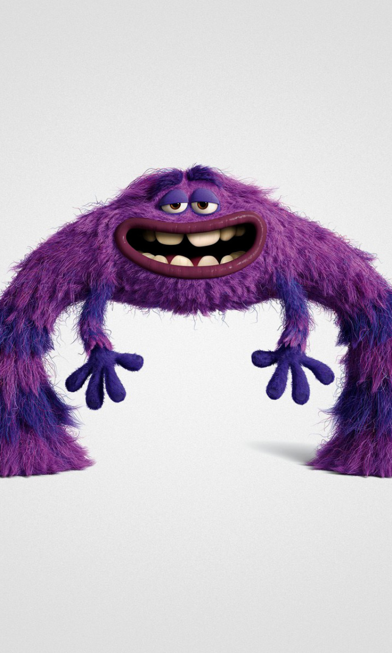 Fondo de pantalla Monsters University, Art, Purple Furry Monster 768x1280