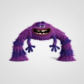 Monsters University, Art, Purple Furry Monster papel de parede para celular para iPad 3