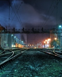 Das Railway Station At Night Wallpaper 128x160