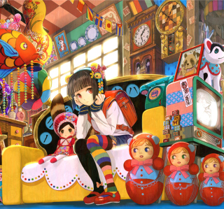 Картинка Anime Girl In Shop для телефона и на рабочий стол 208x208