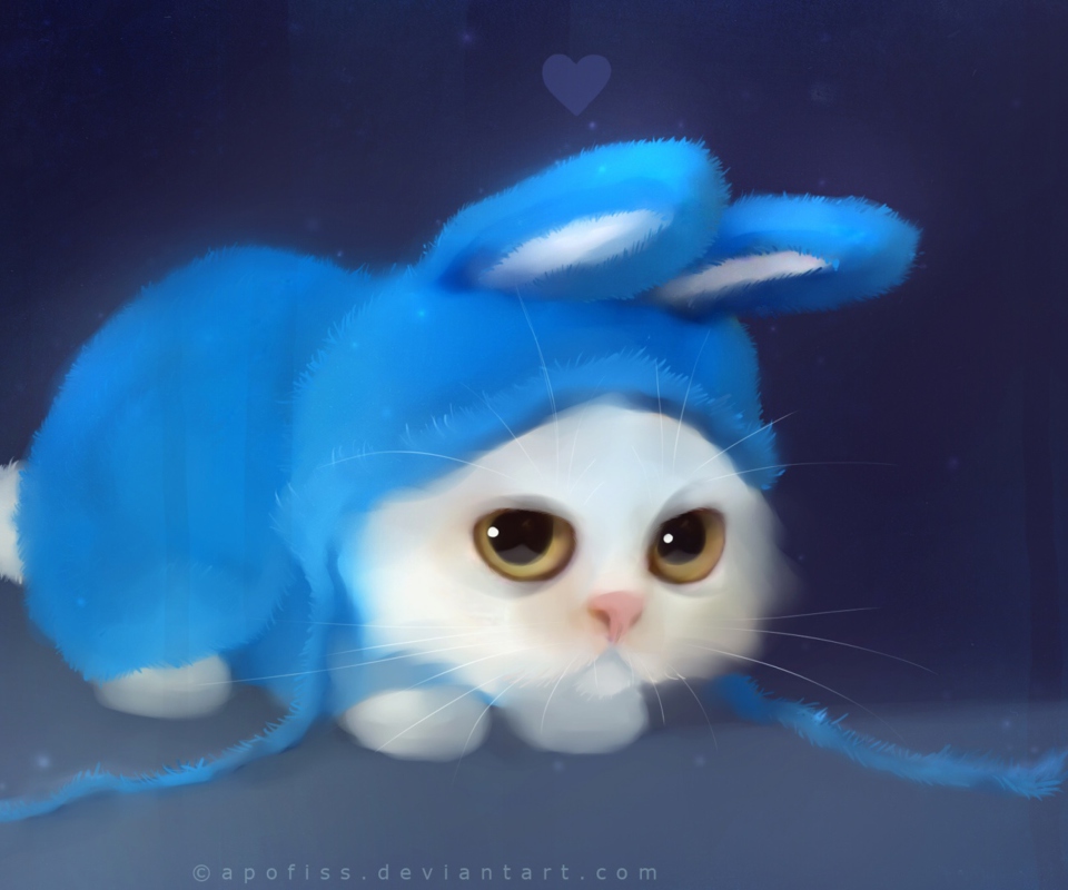 Fondo de pantalla Cute Bunny Illustration 960x800