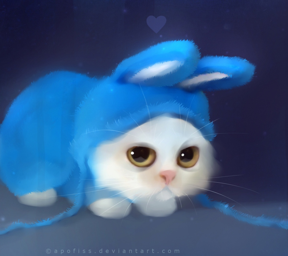 Fondo de pantalla Cute Bunny Illustration 960x854