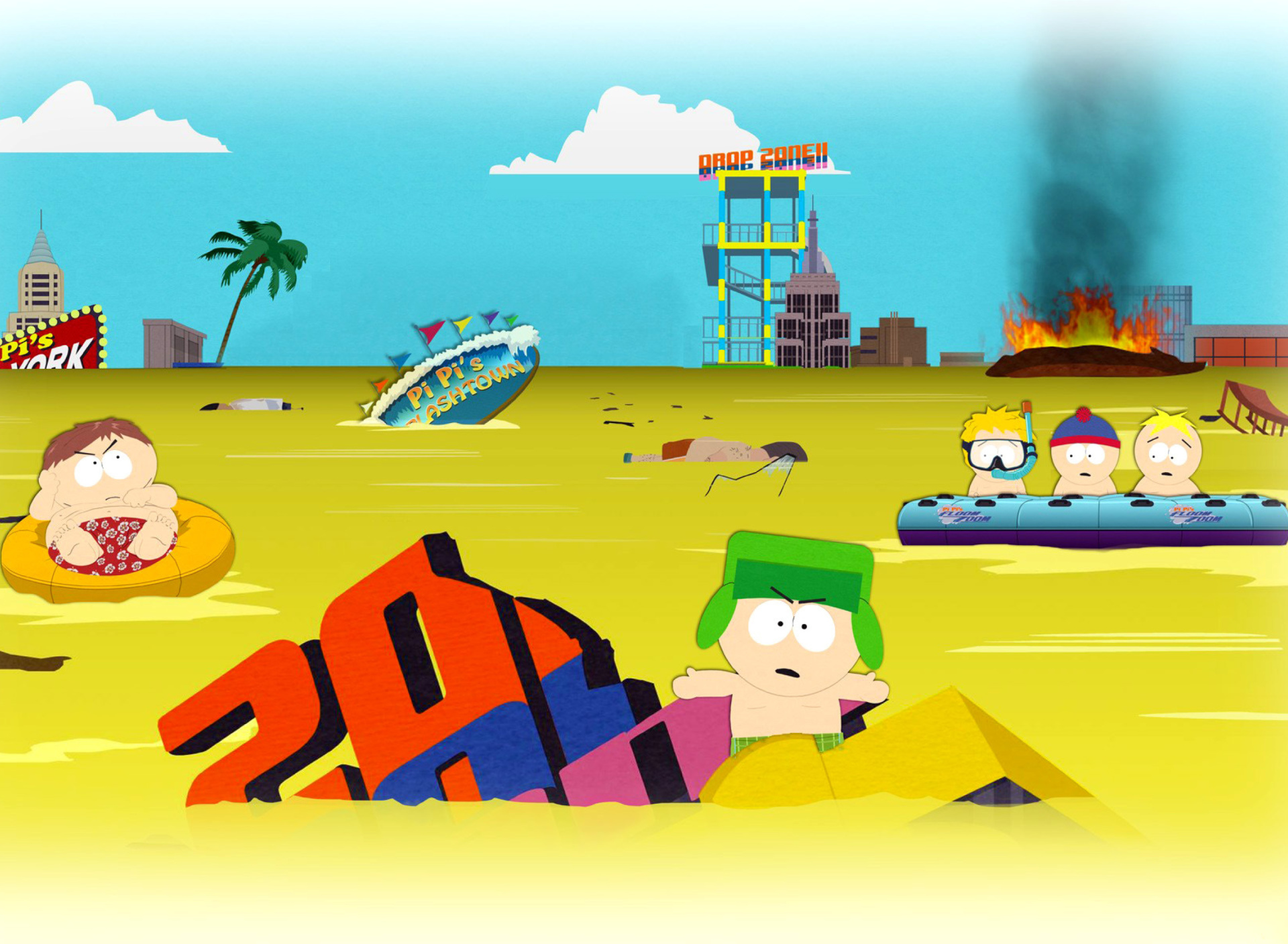 Fondo de pantalla South Park, Stan, Kyle, Eric Cartman, Kenny McCormick 1920x1408