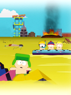 South Park, Stan, Kyle, Eric Cartman, Kenny McCormick wallpaper 240x320