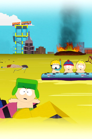 Sfondi South Park, Stan, Kyle, Eric Cartman, Kenny McCormick 320x480