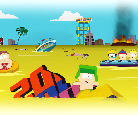 Screenshot №1 pro téma South Park, Stan, Kyle, Eric Cartman, Kenny McCormick 480x400