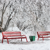 Screenshot №1 pro téma Benches in Snow 208x208