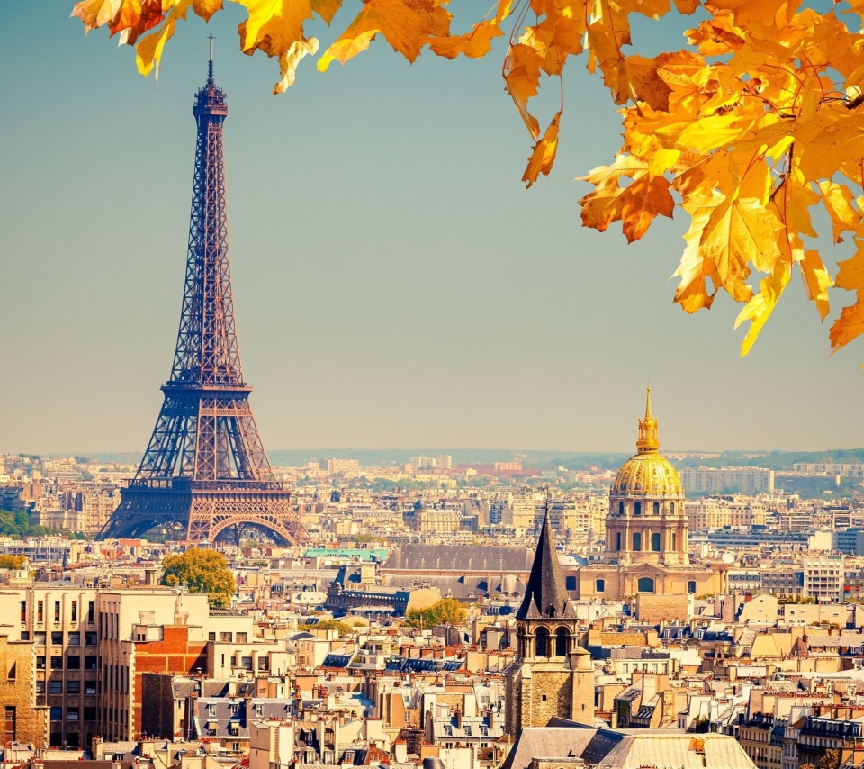 Обои Eiffel Tower Paris Autumn 960x854