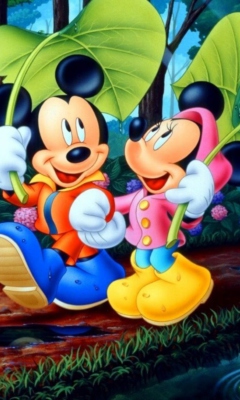 Обои Mickey And Minnie Mouse 240x400