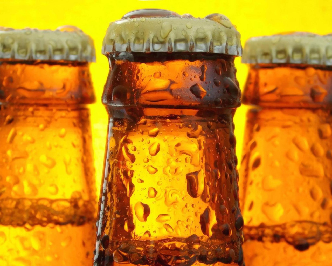 Cold Beer Bottles wallpaper 1280x1024