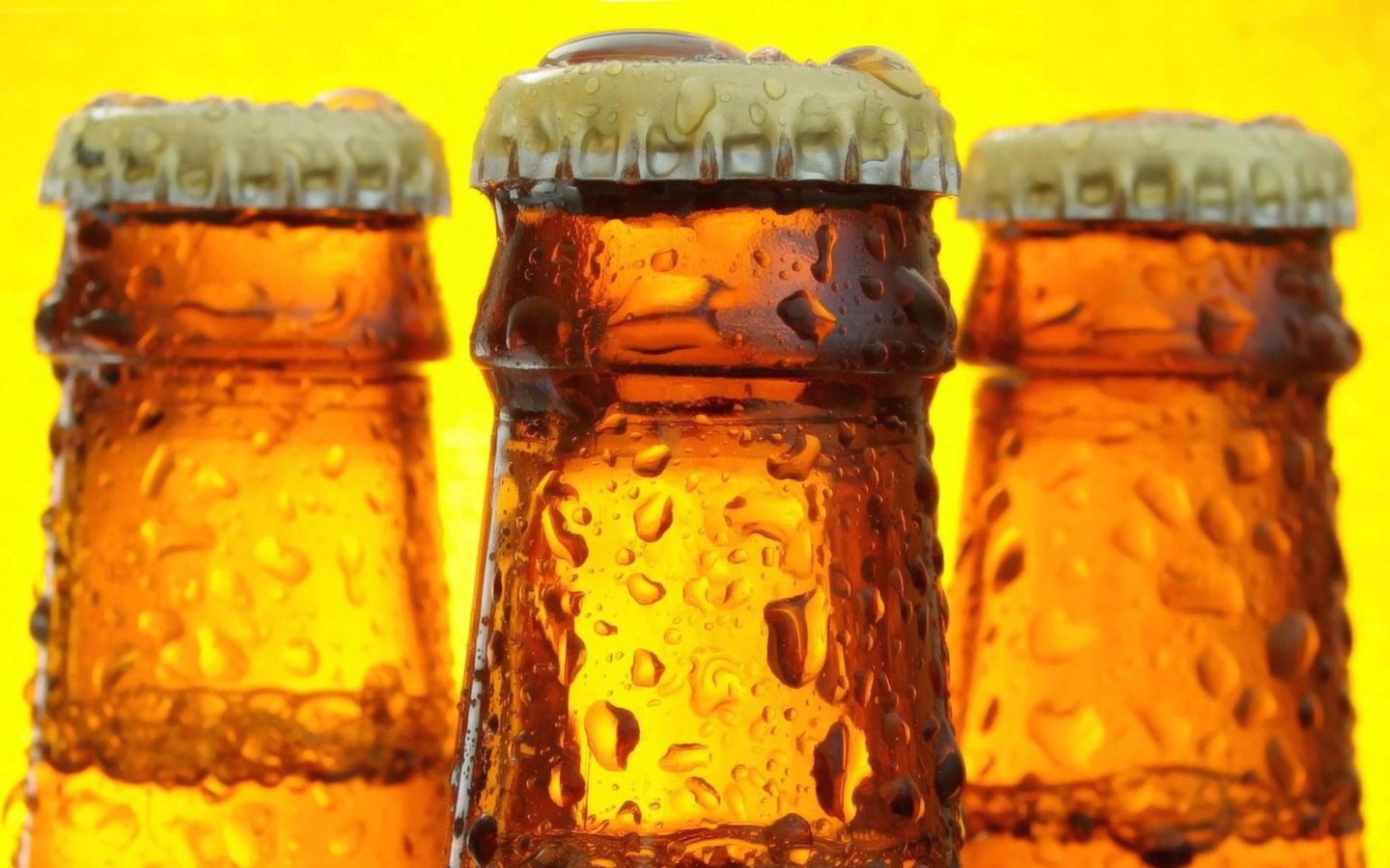 Cold Beer Bottles wallpaper 1440x900