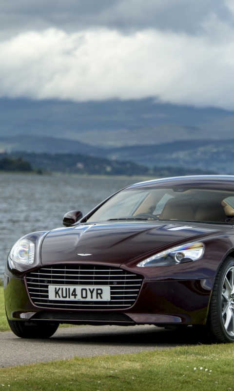 Screenshot №1 pro téma Aston Martin Rapide S on Coast 480x800