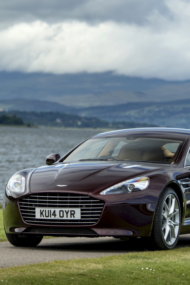 Fondo de pantalla Aston Martin Rapide S on Coast 640x960