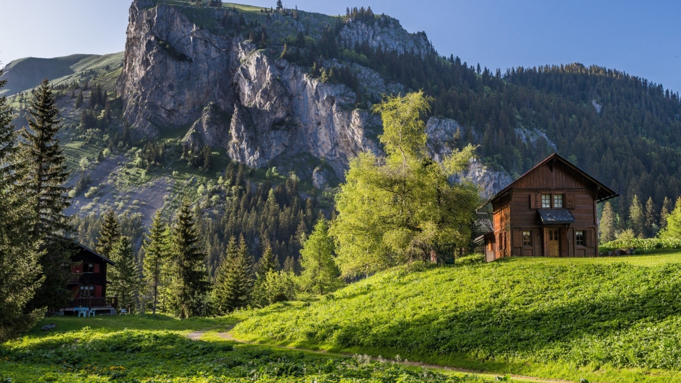 Green House in Swiss Alps screenshot #1 1366x768