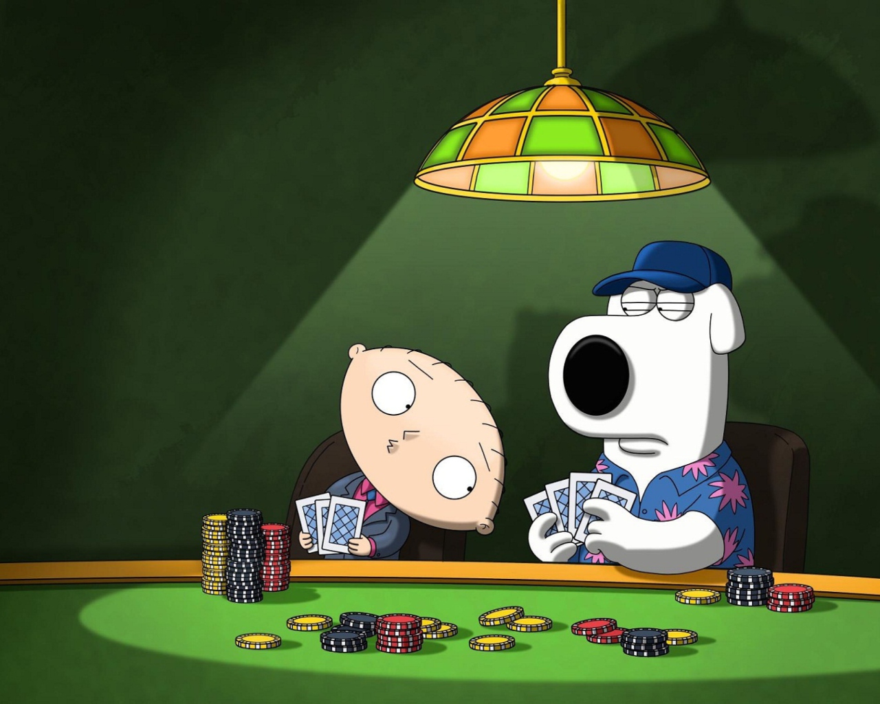 Обои Family Guy Poker 1280x1024