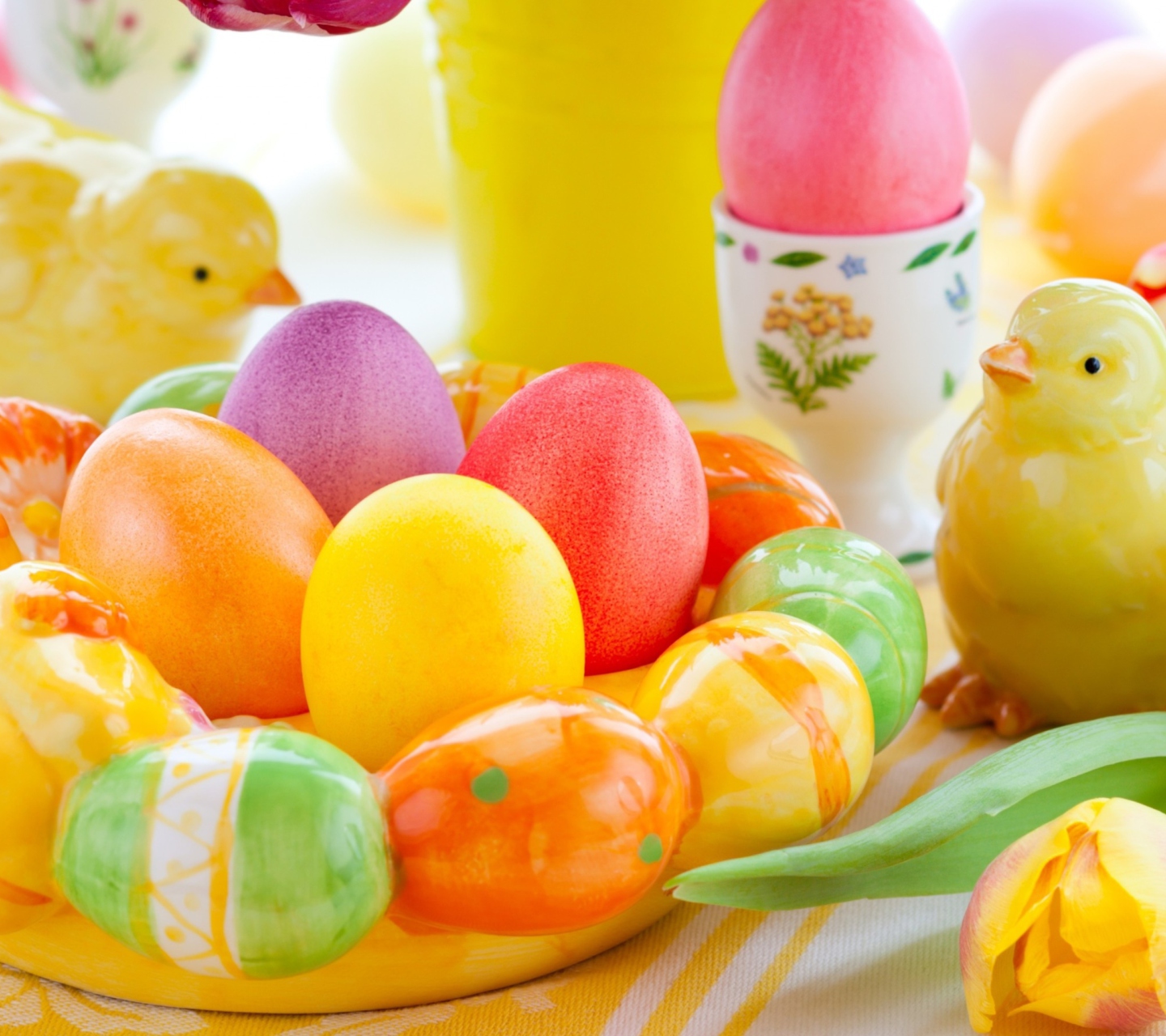 Das Colorful Easter Wallpaper 1440x1280