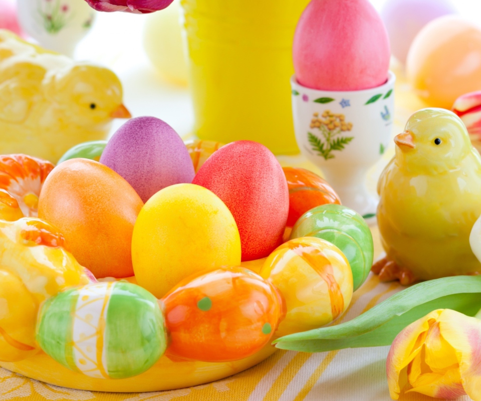 Das Colorful Easter Wallpaper 960x800