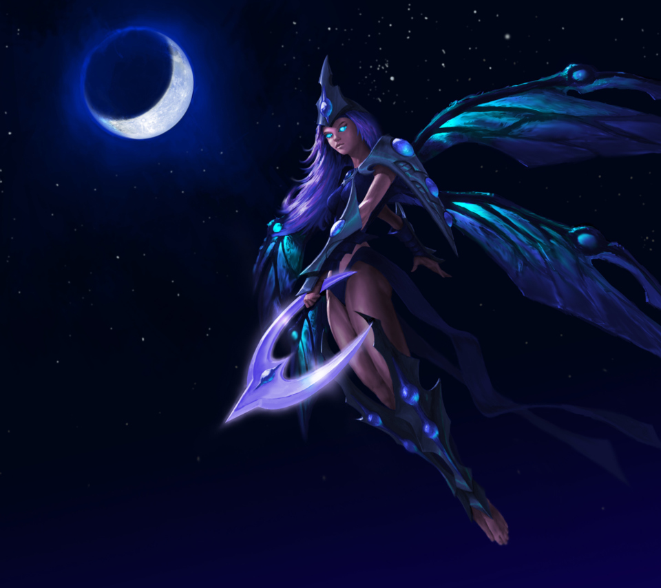 Das Anime Fairy Moon Queen Wallpaper 960x854
