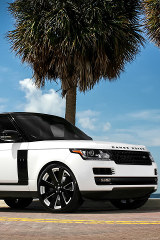 Fondo de pantalla Range Rover White 320x480