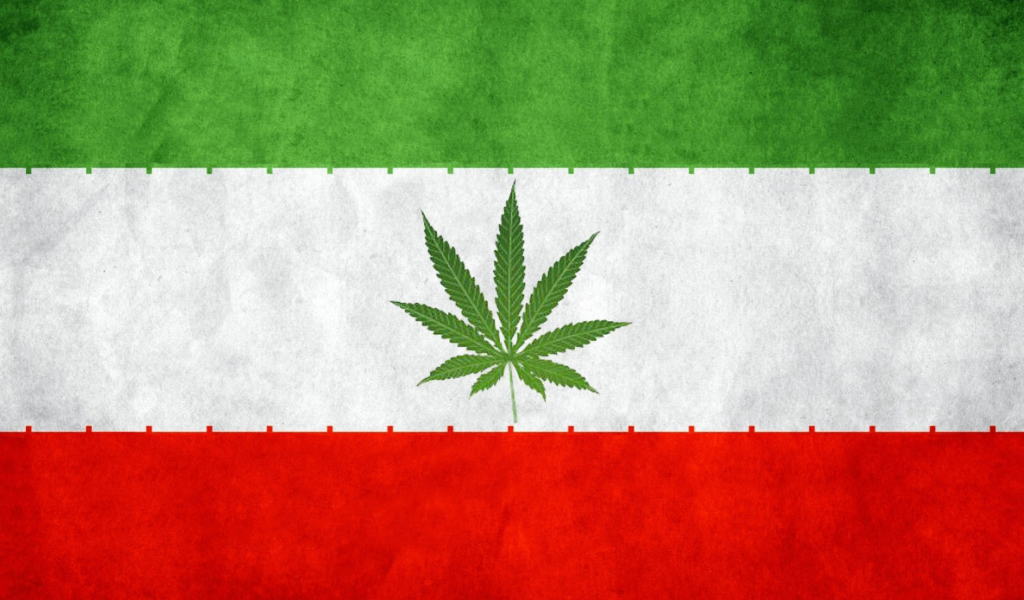 Das Iran Weeds Flag Wallpaper 1024x600