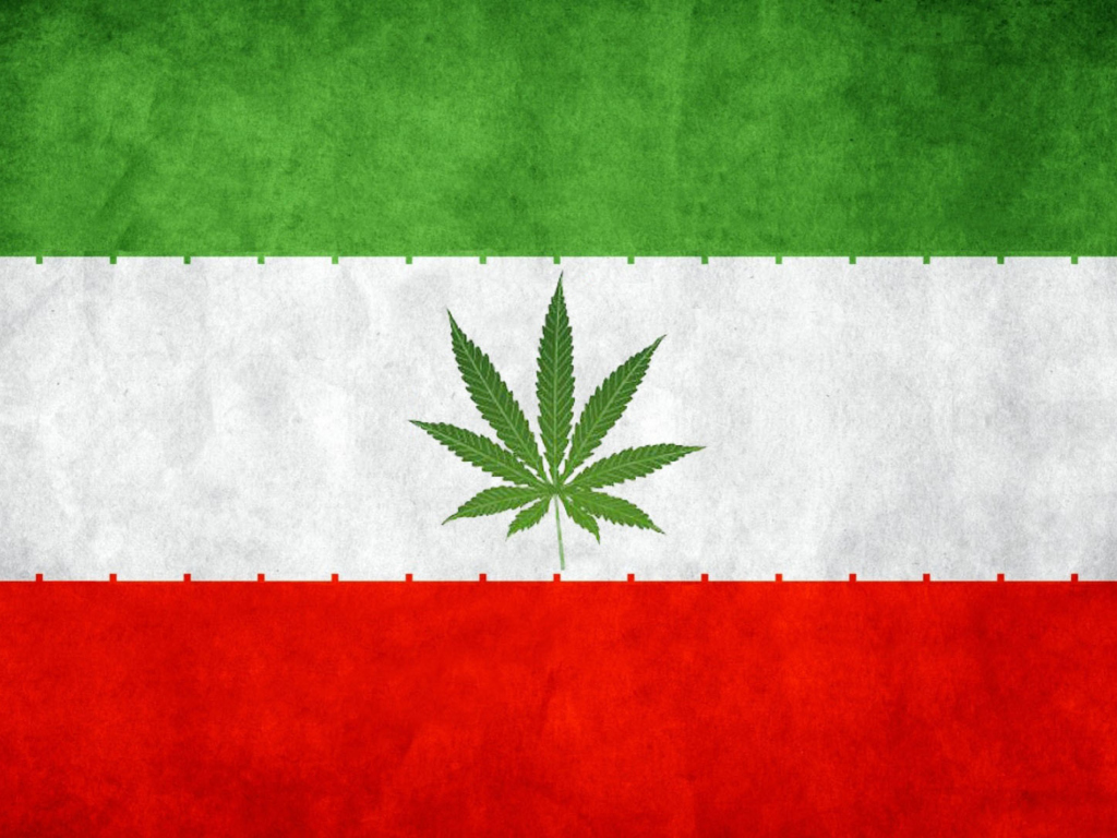 Sfondi Iran Weeds Flag 1024x768