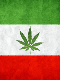 Das Iran Weeds Flag Wallpaper 240x320