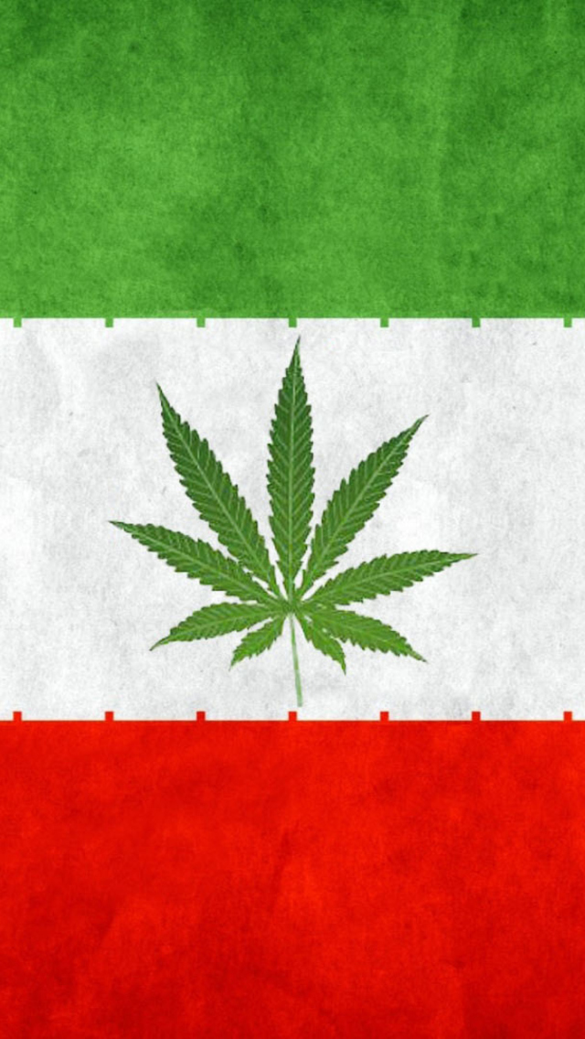 Fondo de pantalla Iran Weeds Flag 640x1136