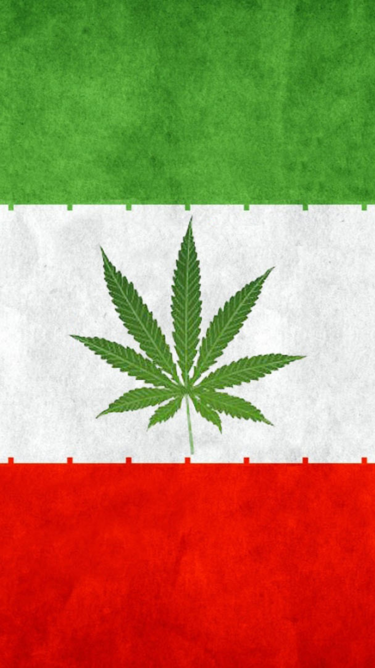 Обои Iran Weeds Flag 750x1334