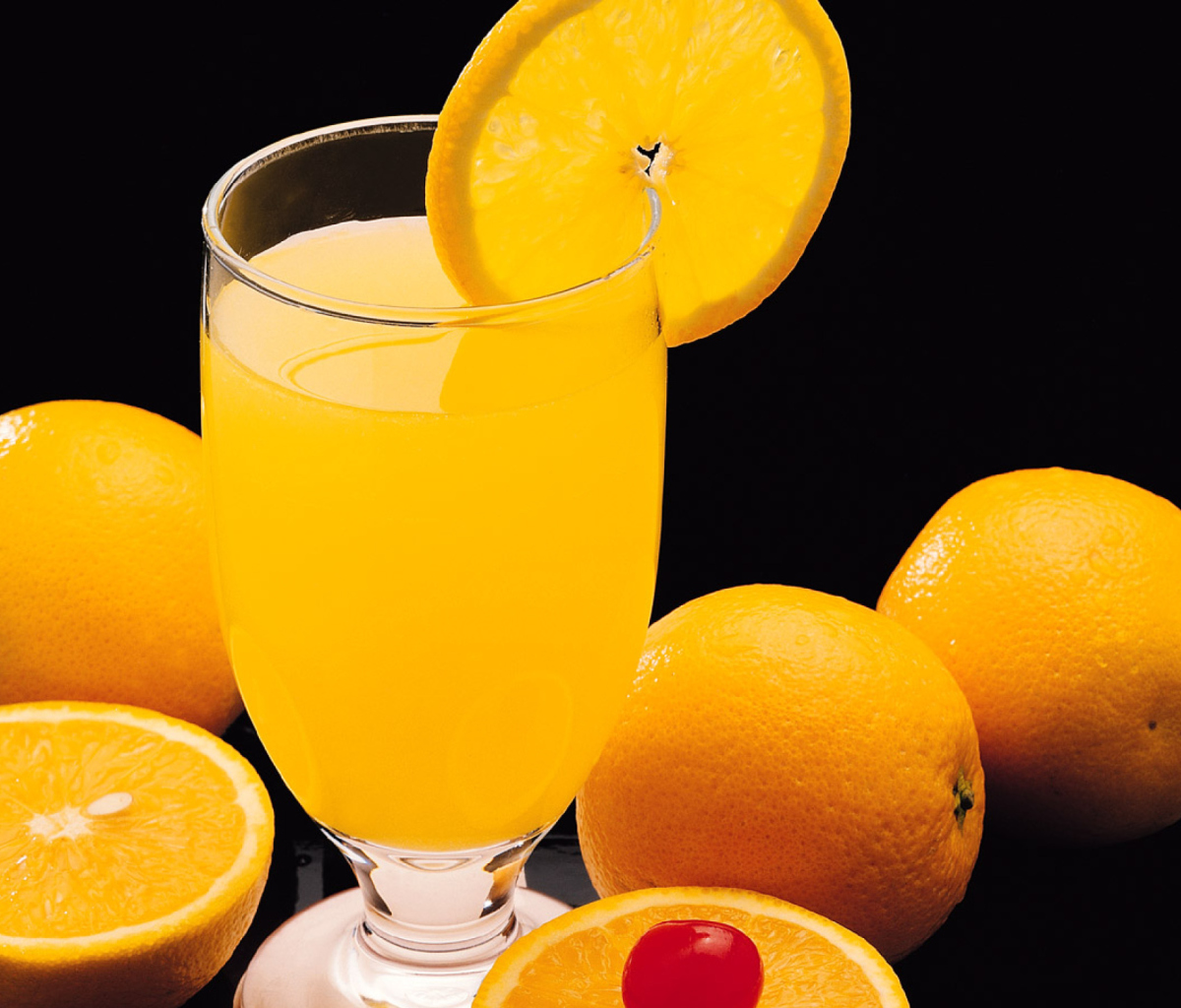 Обои Fresh Orange Juice 1200x1024