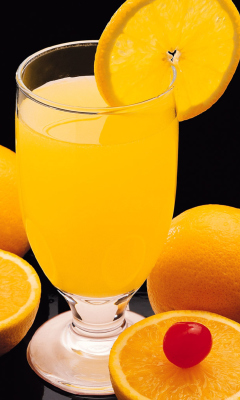 Das Fresh Orange Juice Wallpaper 240x400