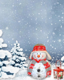 Screenshot №1 pro téma Frosty Snowman for Xmas 128x160