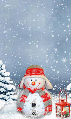 Обои Frosty Snowman for Xmas 240x400