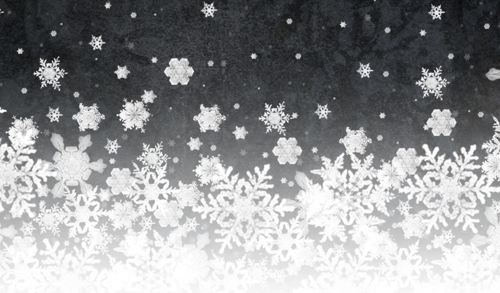Das Snowflakes Wallpaper 1024x600