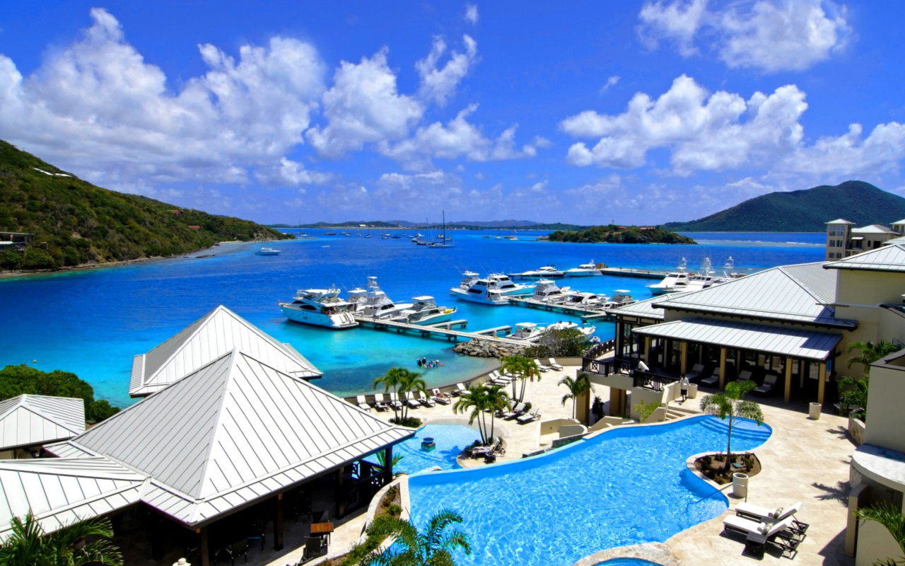 Caribbean, Scrub Island of the British Virgin Islands wallpaper 1280x800