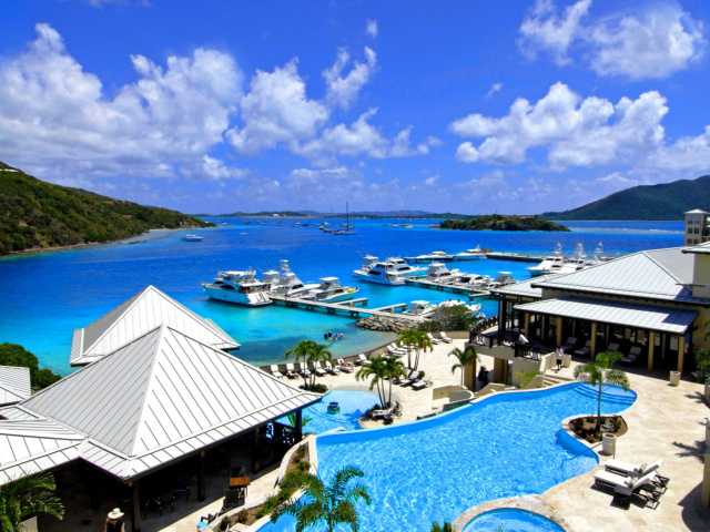 Caribbean, Scrub Island of the British Virgin Islands wallpaper 640x480