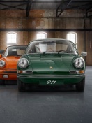 Fondo de pantalla Porsche 911 Vintage Cars in Museum 132x176