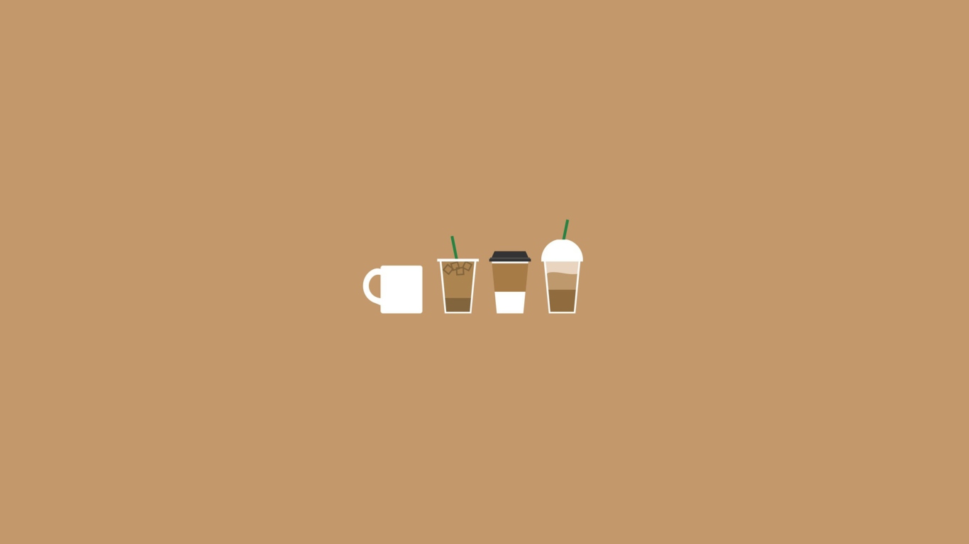 Das Coffee Illustration Wallpaper 1366x768